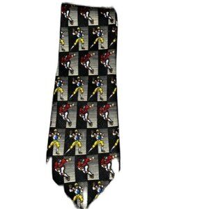 Vintage 90s NFL Men's Black Cartoon Character Tie